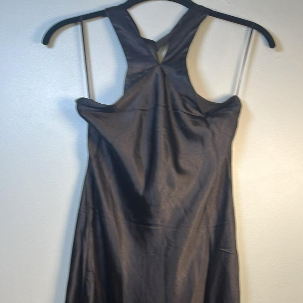 Petal & Pup‎ Grasie Black Halter Slip Dress Witchy Goth Clubwear Cocktail Party